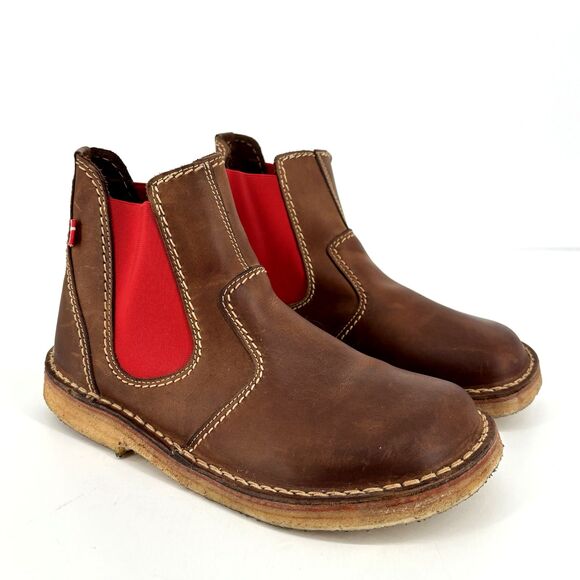 Duckfeet ROSKILDE Chelsea Boots Cocoa/Red EU SIZE 41 (US 8.5) NIB